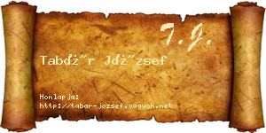 Tabár József névjegykártya