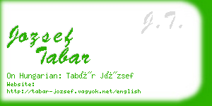 jozsef tabar business card